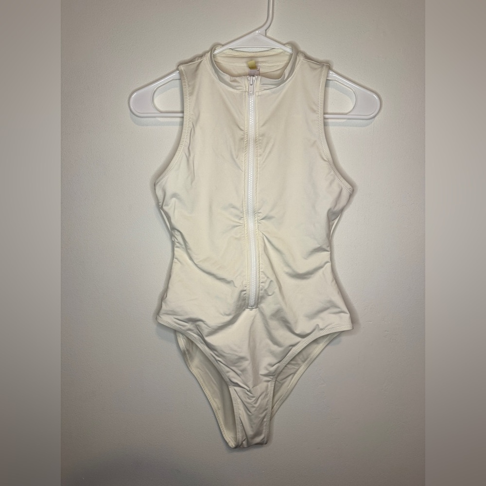 SKIMS LIMITED EDITION Marble Swim Zip From Sleeveless One Piece Size Medium